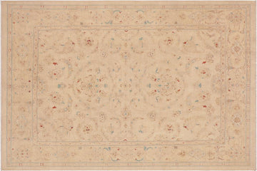 handmade Traditional Kafkaz Chobi Ziegler Beige Lt. Brown Hand Knotted RECTANGLE 100% WOOL area rug 9 x 12